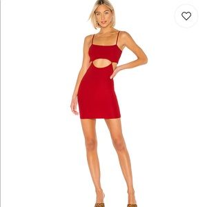 Red cut-out dress